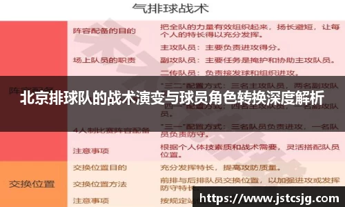 北京排球队的战术演变与球员角色转换深度解析